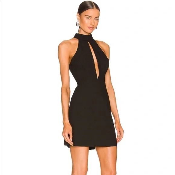 Bardot Halter Mini Dress LBD ✨ - Picture 2 of 3